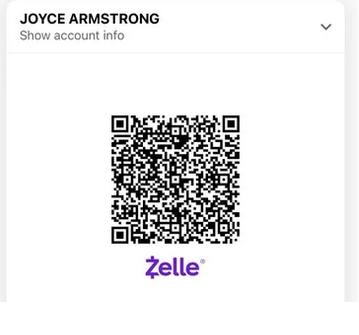 Zelle QR code — scan to pay Joyce Armstrong